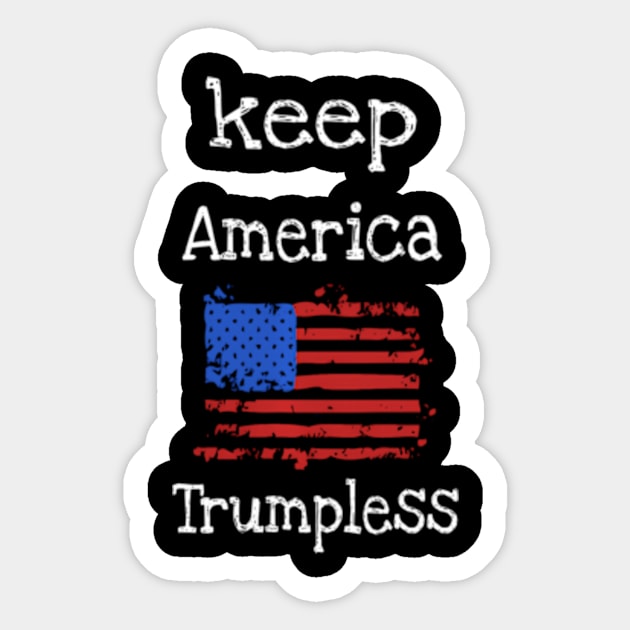 Keep America Trumpless Usa Flag Sticker by lam-san-dan